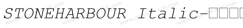 STONEHARBOUR Italic字体转换